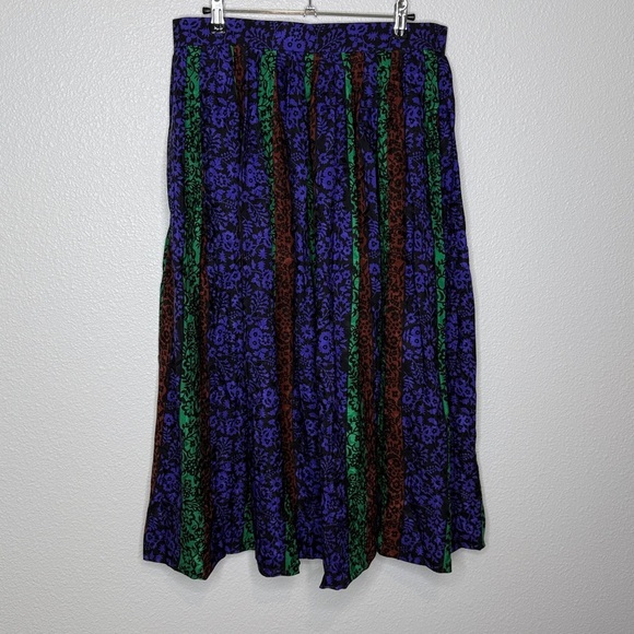 Oscar de la Renta Dresses & Skirts - Oscar de la Renta Miss O Vintage Silk Maxi Skirt Size 12 Multicolor 70’s